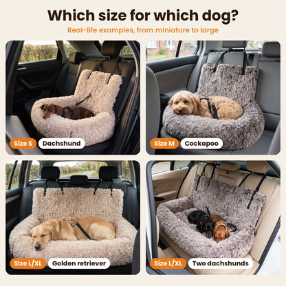 Which size for which dog: dachshund on S, cockapoo on M, golden retriever and two dachshunds on L/XL