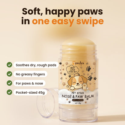 Pawdys Nose & Paw Balm Stick for dogs – soft paws in one easy swipe