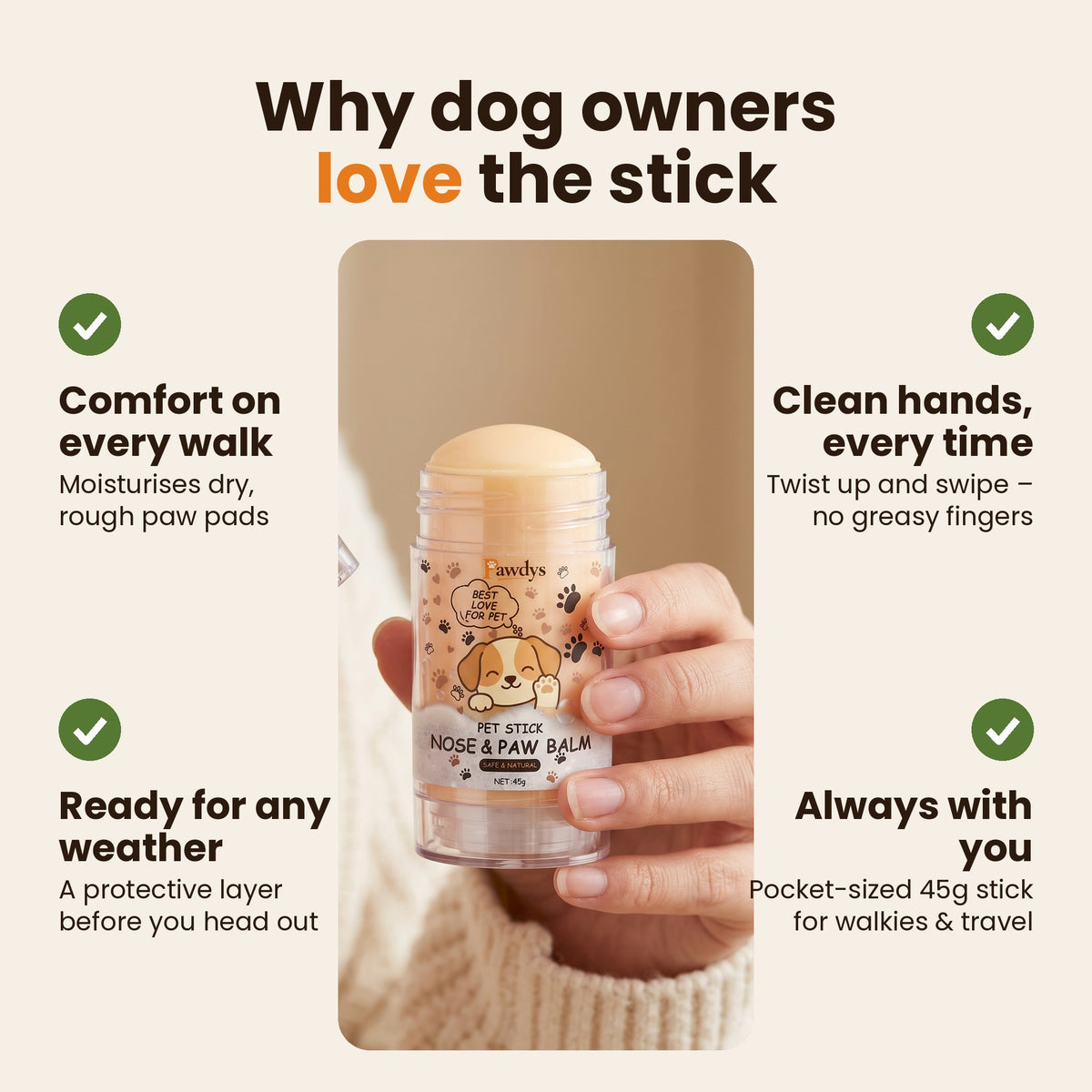 Four benefits of the paw balm stick