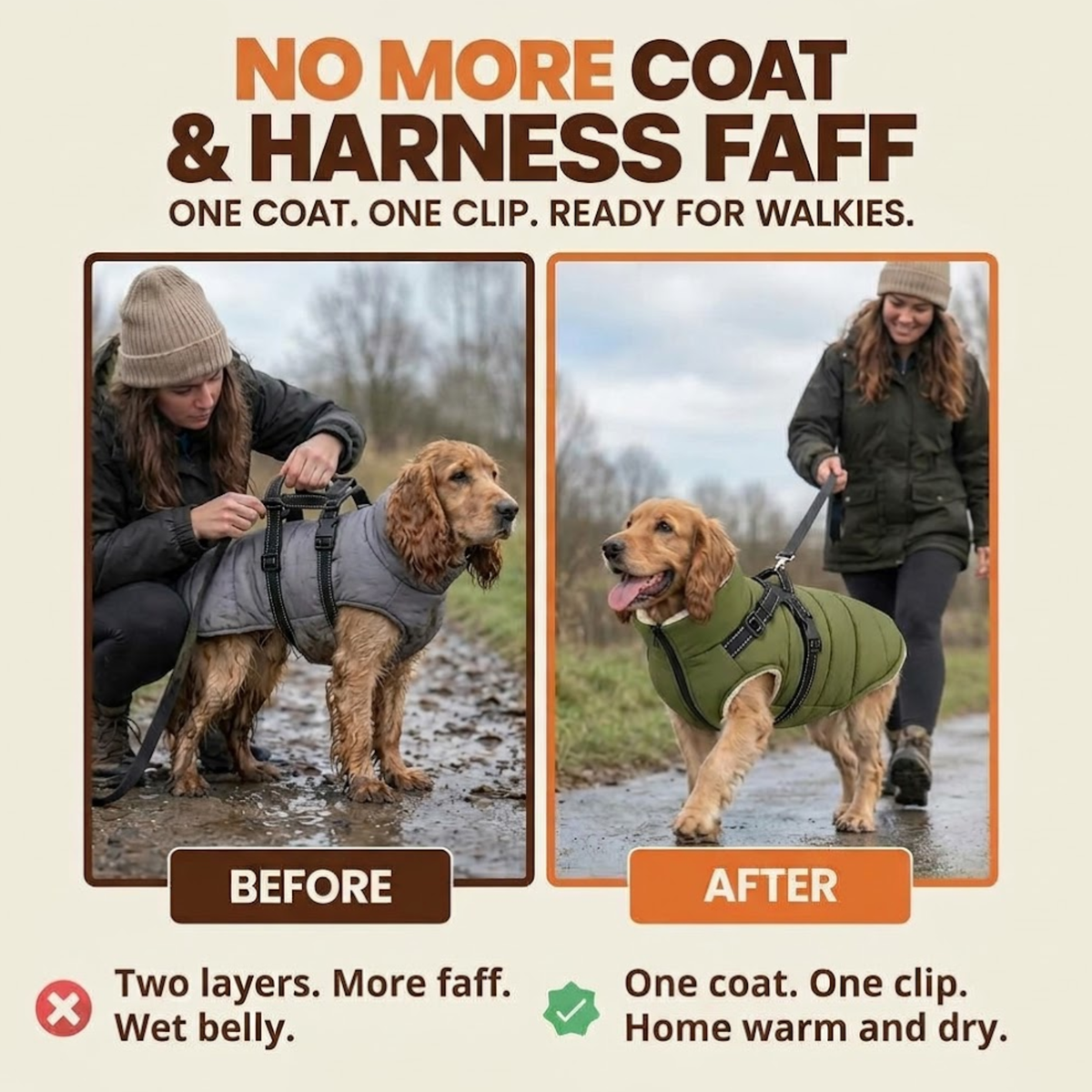 Pawdys All-Weather Harness Coat