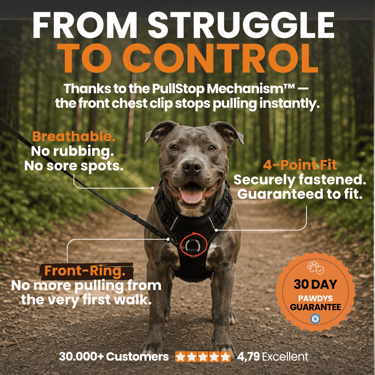 -Pawdys No-Pull Dog Harness-