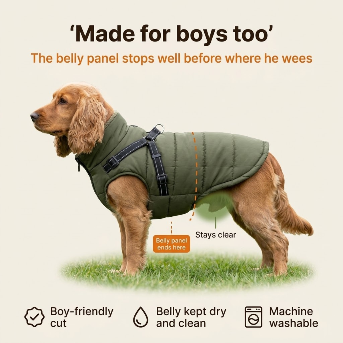 Pawdys All-Weather Harness Coat