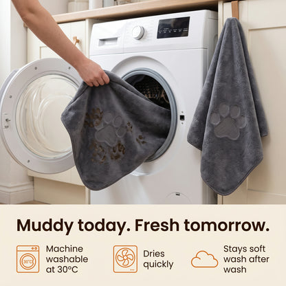 Muddy today, fresh tomorrow – machine washable at 30°C, dries quickly, stays soft wash after wash