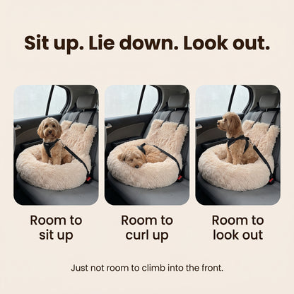 Sit up, lie down, look out – room to move in the SnugRide Car Bed, just not room to climb into the front