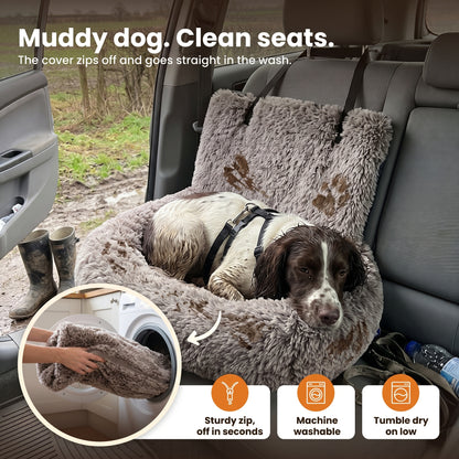 Muddy dog, clean seats – the cover zips off and goes straight in the wash: sturdy zip, machine washable, tumble dry on low