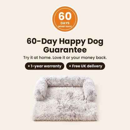 60-Day Happy Dog Guarantee, 1-year warranty and free UK delivery